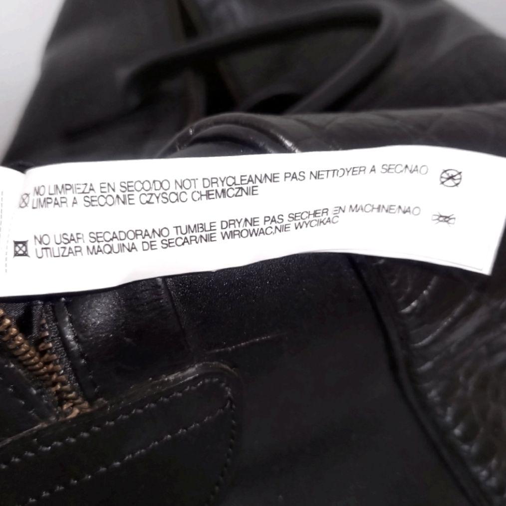 ✨美品✨ZARA ザラ　2way トラベルバッグ　本革 クロコ型押し　ブラック