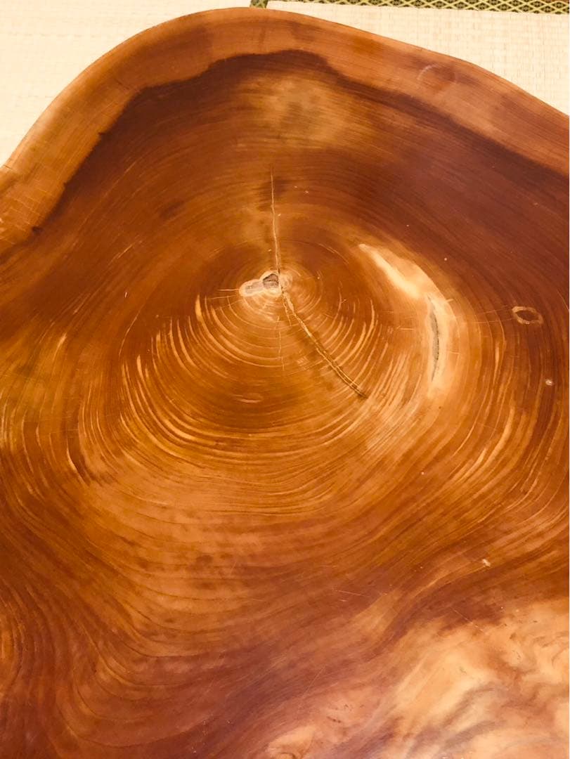 【格安出品】50年以上前の屋久杉　輪切り座卓　ローテーブル 68kg 一枚板