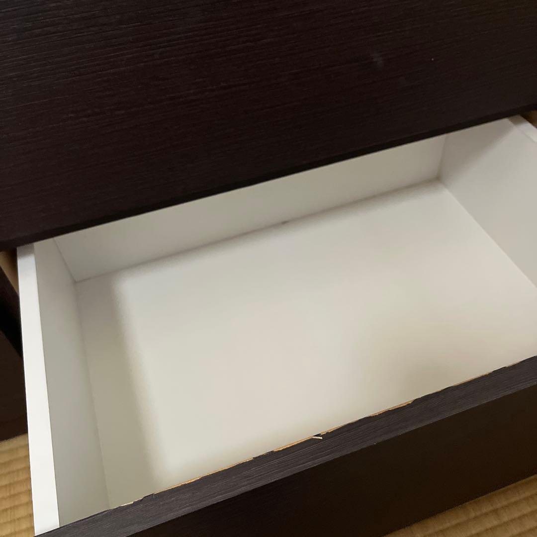 ダーク木製3段チェスト 送料込み