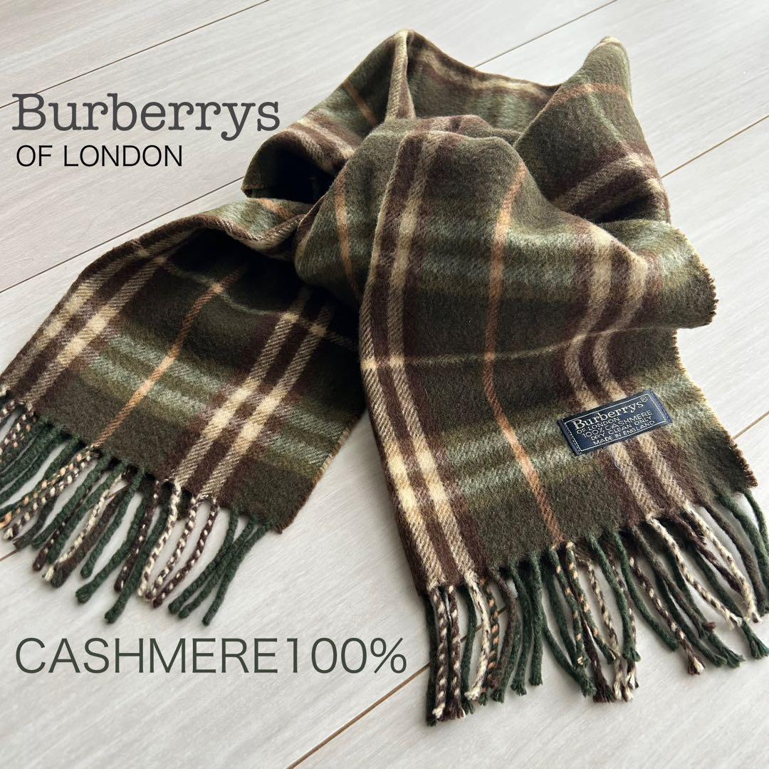 美品　Burberrys 100% CASHMERE マフラー