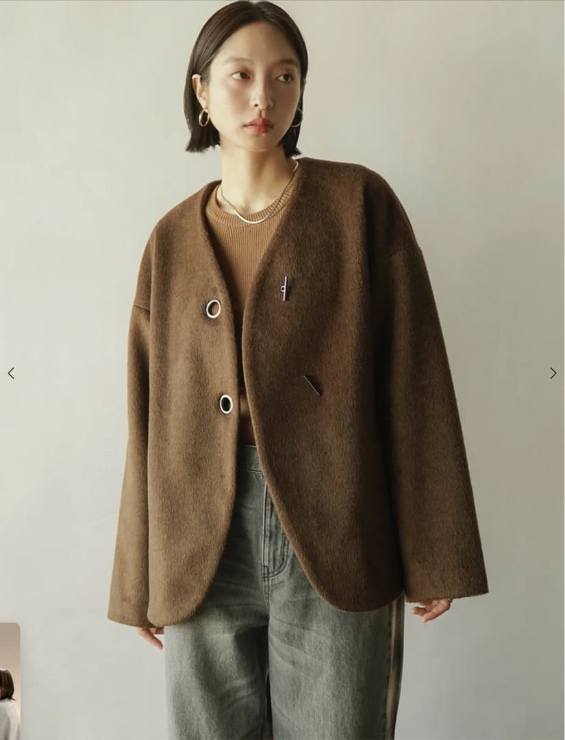 【新品】今季 RADIATE ノーカラー ジャケット ショート コート ヤマダヤ