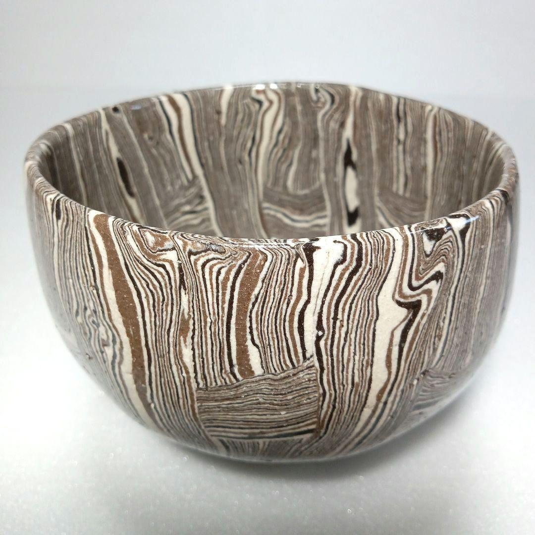 茶道具 抹茶茶碗 練り込み 水野 双鶴 日展作家 瀬戸焼