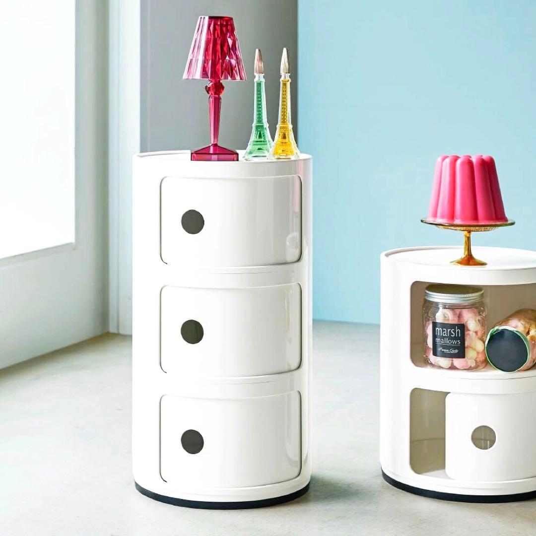 カルテル　コンポニビリ　ホワイト　イタリア製　ラグ　ライト　サイドテーブル　正規