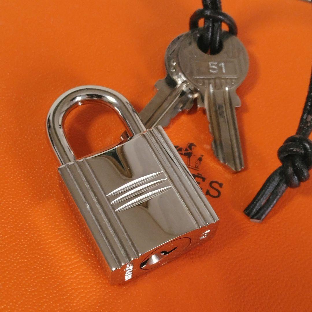 【美品】 HERMES エルメス カデナ南京錠パドロック鍵2ケ付き　54番