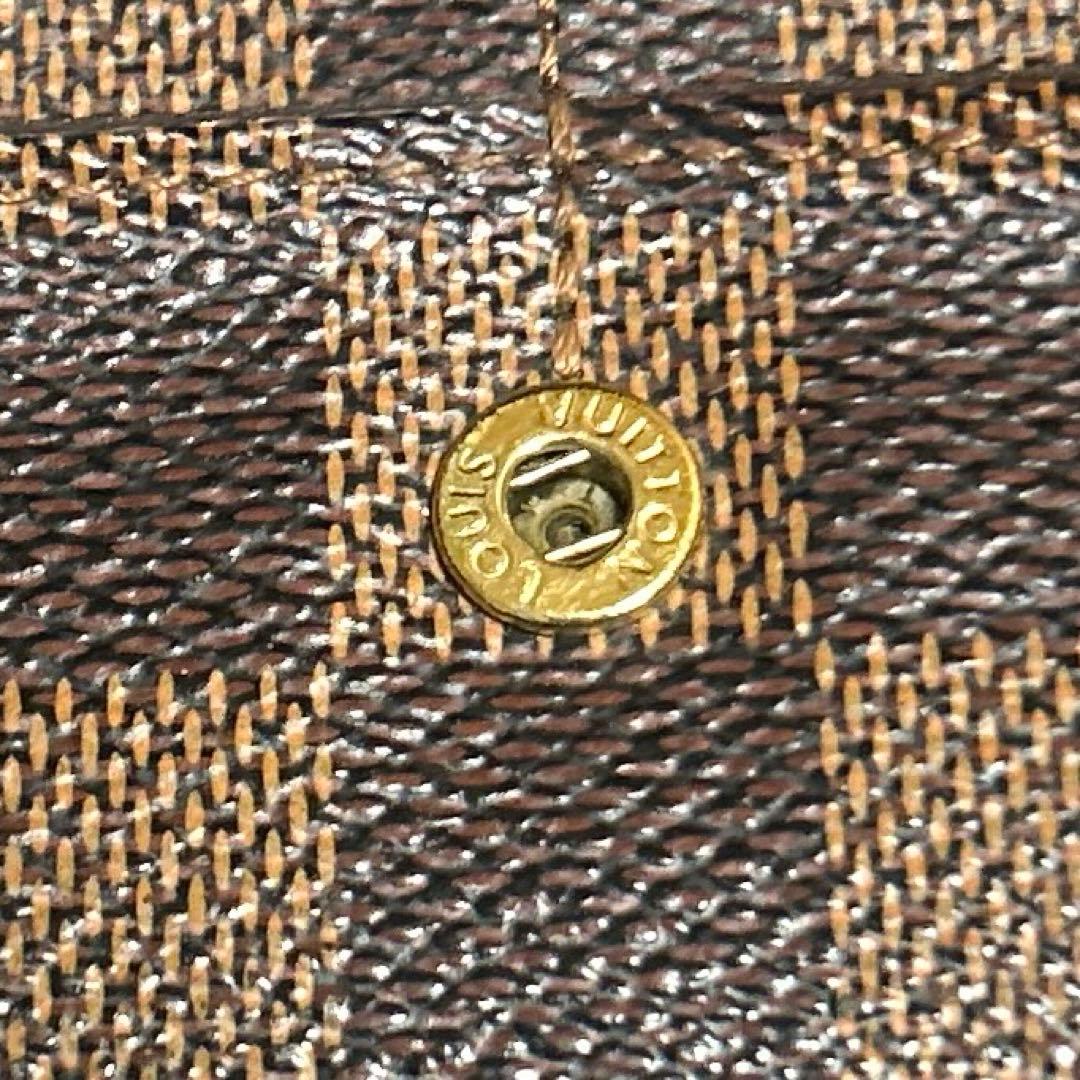 ルイ・ヴィトン ポルトフォイユ・サラ ダミエ・エベヌ 長財布 イニシャル刻印あり