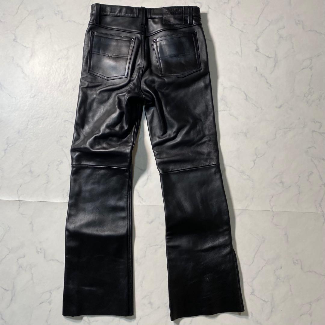 新品未使用】カドヤ　レザーパンツ　サイズ33　カウレザー　タグ付き　Lサイズ相当