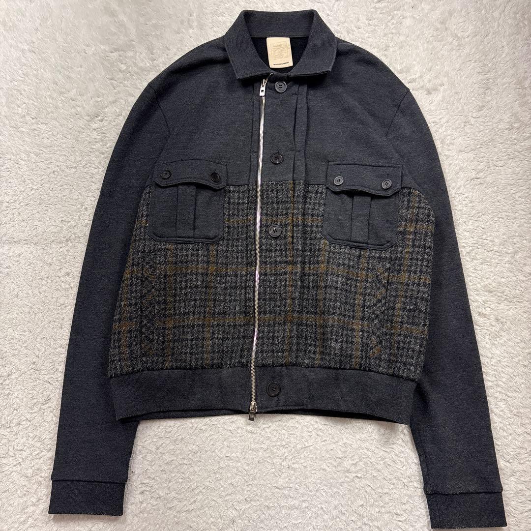 WOOYOUNGMI ウーヨンミ　ハリスツイード切替スウェットジャケット
