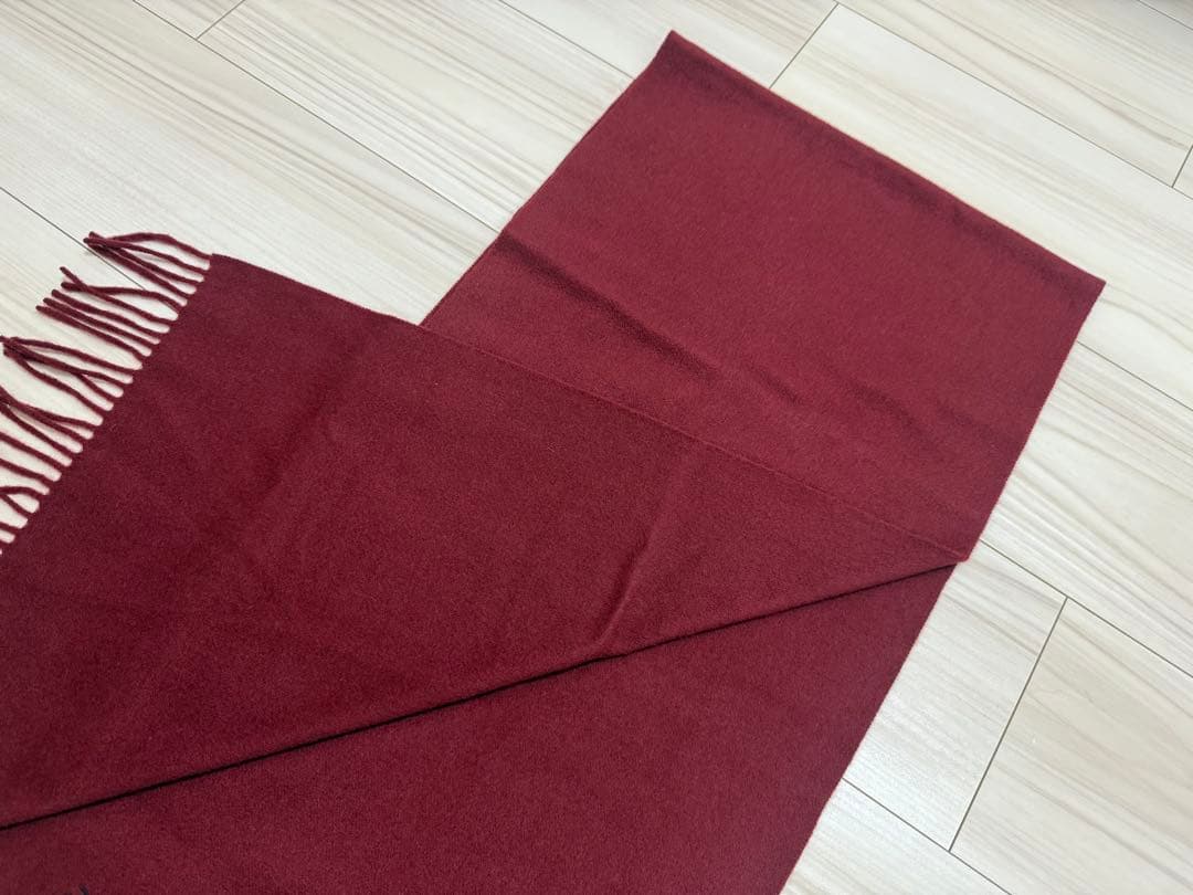 【新品タグ付】バーバリー カシミヤ　マフラー　ボルドー　ワインレッド