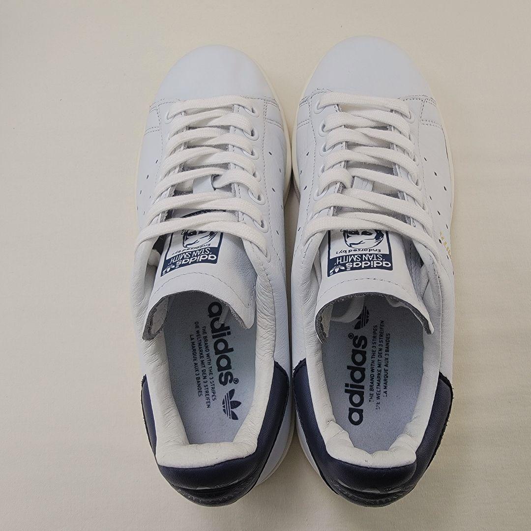 アディダス スタンスミス ホワイト/ネイビー 本革 24cm