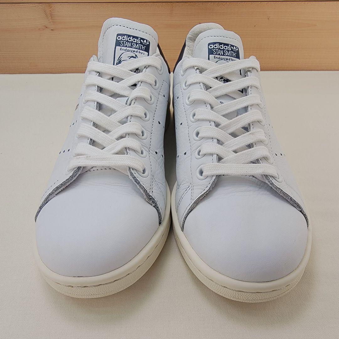 アディダス スタンスミス ホワイト/ネイビー 本革 24cm
