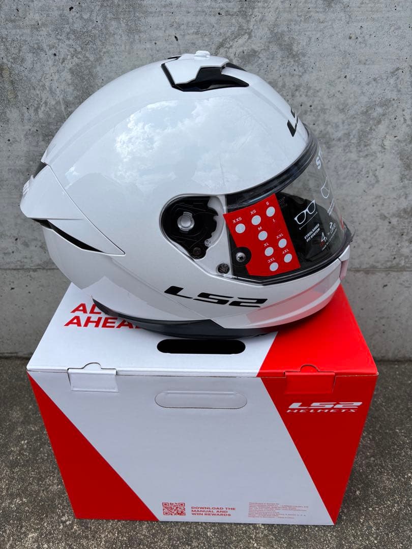 x*y様 LS2 STREAM II フルフェイスヘルメット ホワイトサイズL