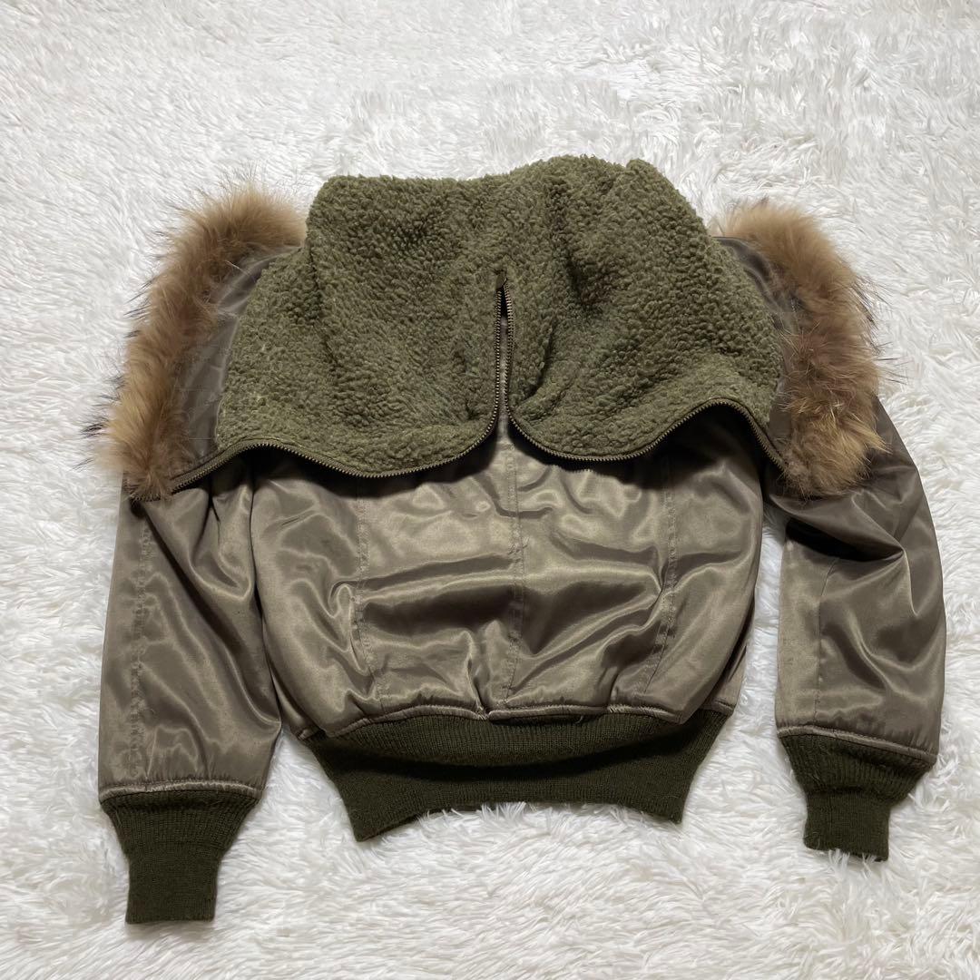 y2k 00s archive N-2B リアルファー　ボンバージャケット　光沢