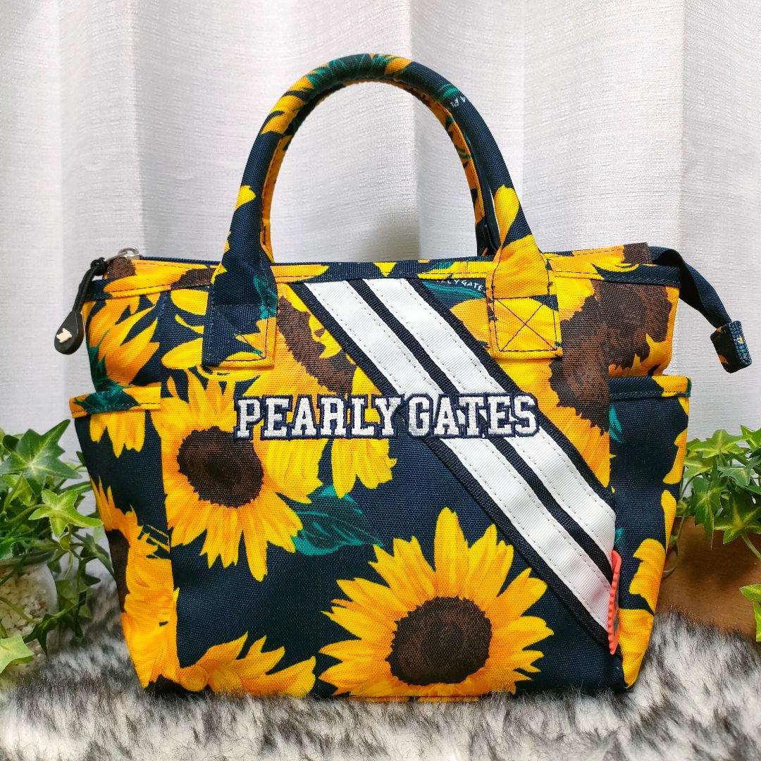 美品 パーリーゲイツ ハンドバッグ 花柄 PEARLY GATES バッグ 総柄
