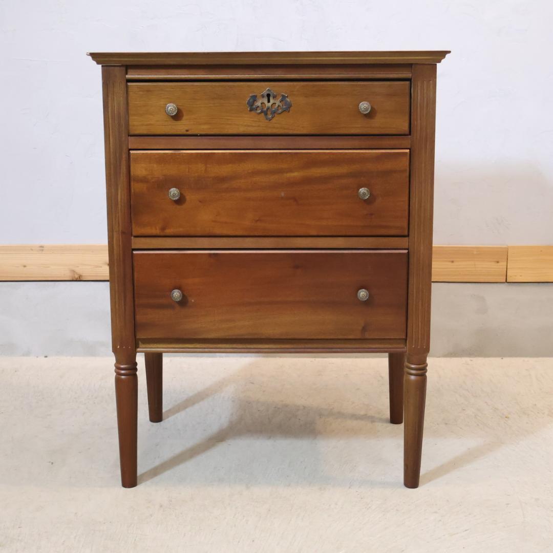 アンティーク調 3段チェスト ウイン4113 クラシック 西洋家具風 タンス