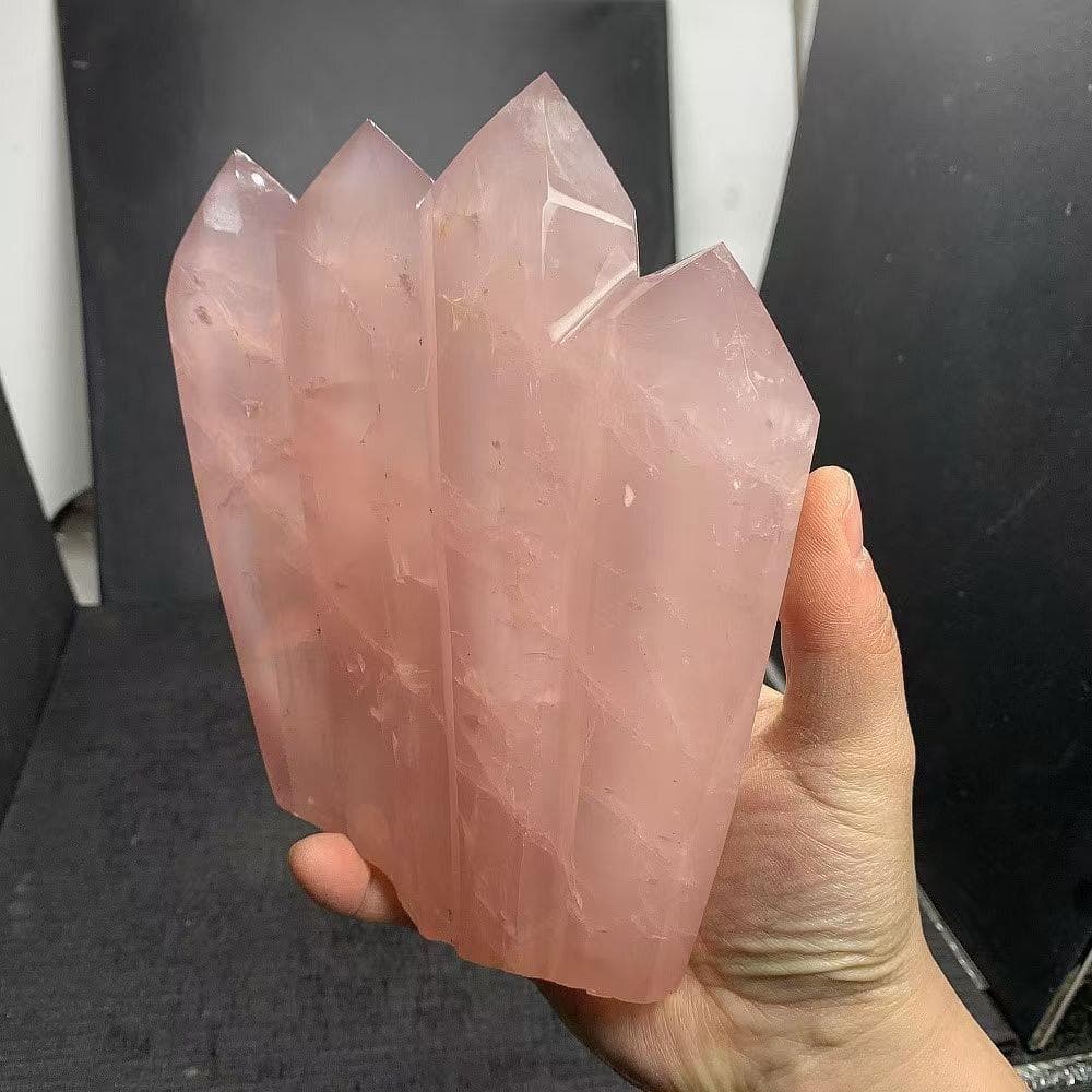 家庭円満天然ローズクォーツ六角柱B0105/YS/1030145/799D