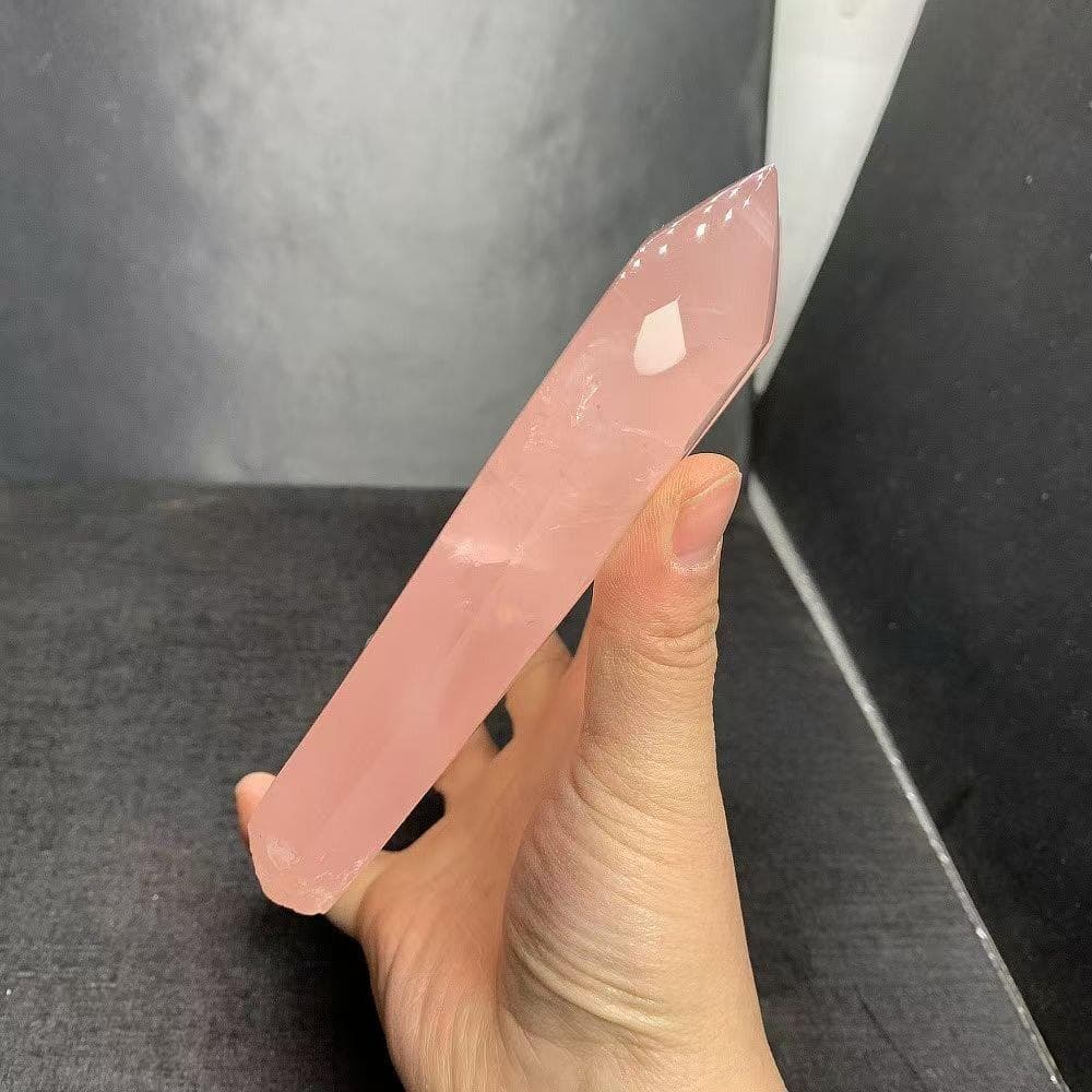 家庭円満天然ローズクォーツ六角柱B0105/YS/1030145/799D