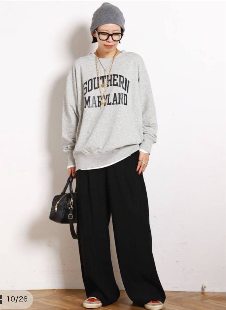 新品　【athletic wear MASON】別注オーバーカレッジスウェット