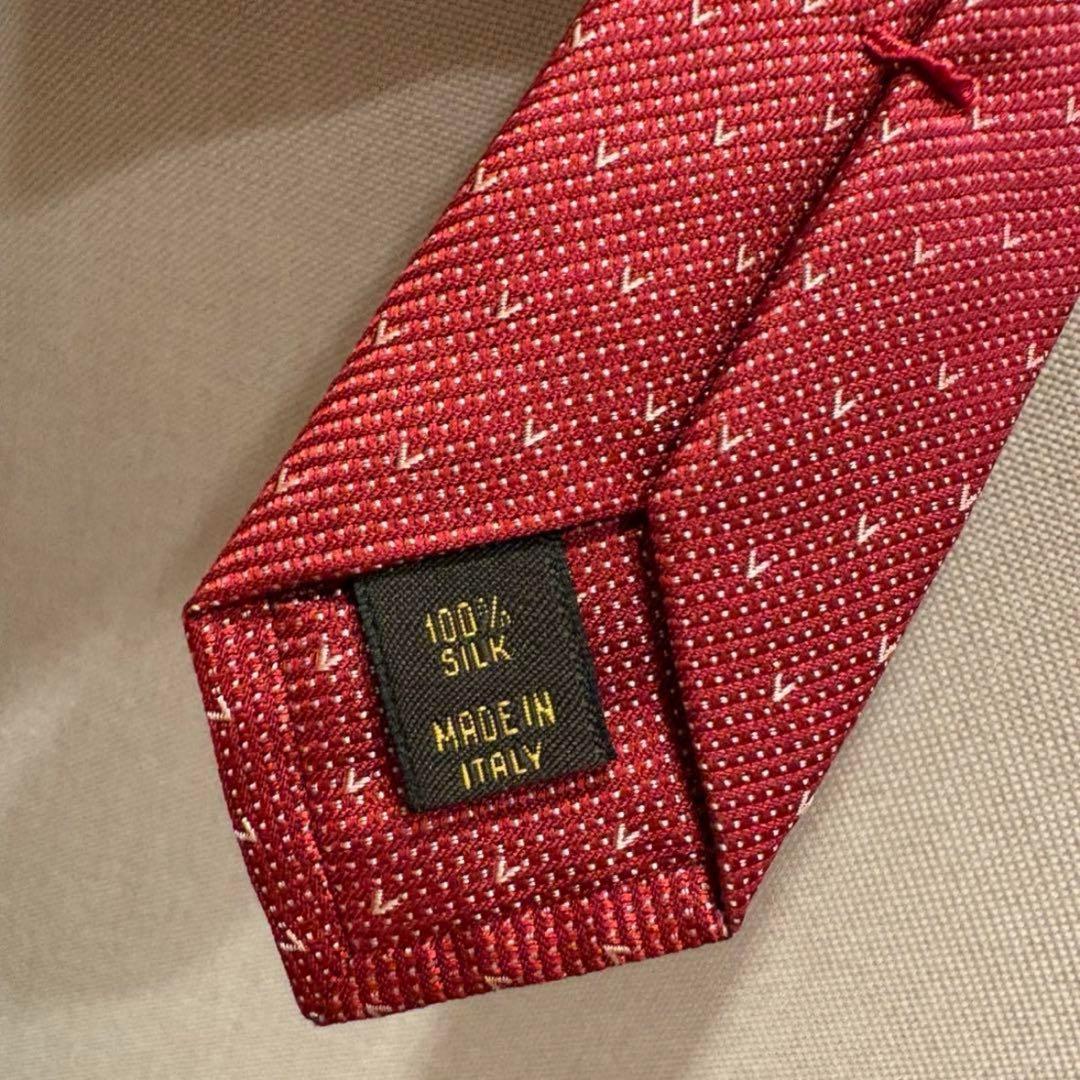 【US限定】LOUIS VUITTON レッド ドットネクタイ
