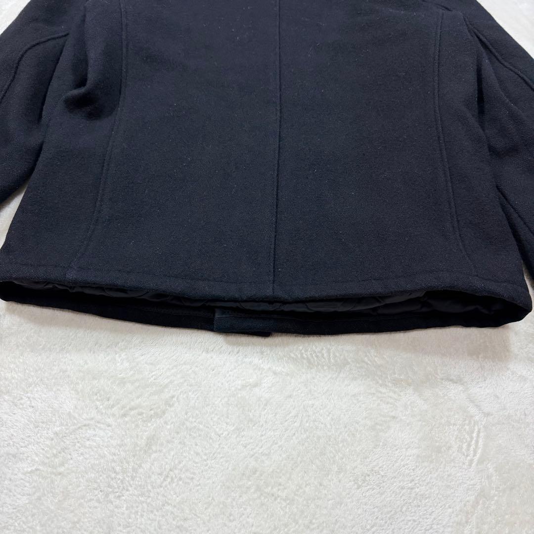 Schott シングル ピーコート キルティング メルトンウール USA 40