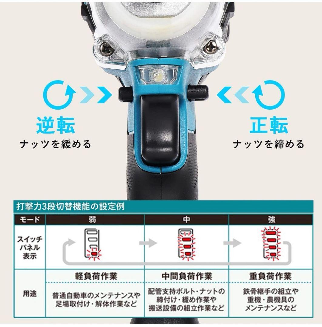 電動インパクトレンチ 21V 充電式