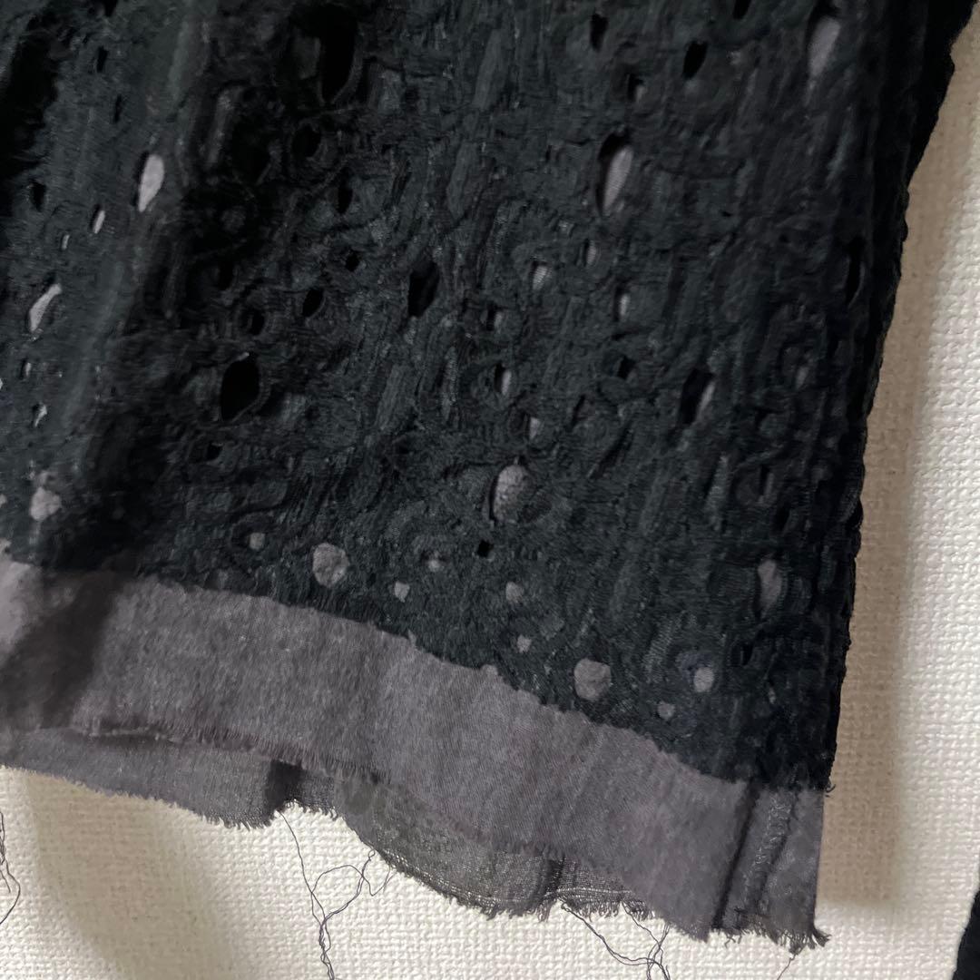 Sasquatchfabrix.魔除け レース リバーシブル ジャケット 黒XL