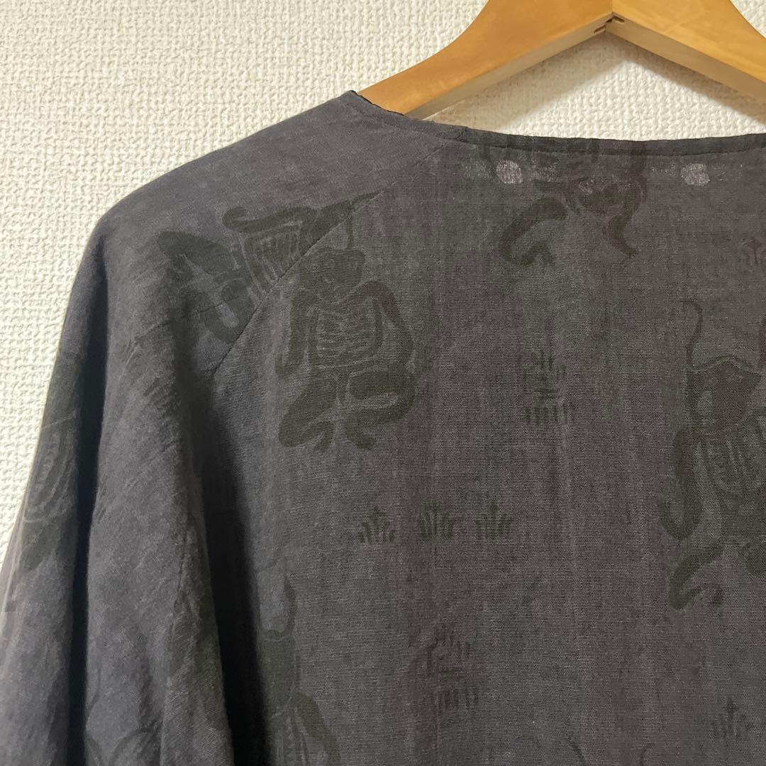 Sasquatchfabrix.魔除け レース リバーシブル ジャケット 黒XL