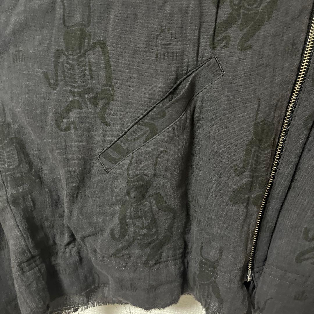 Sasquatchfabrix.魔除け レース リバーシブル ジャケット 黒XL