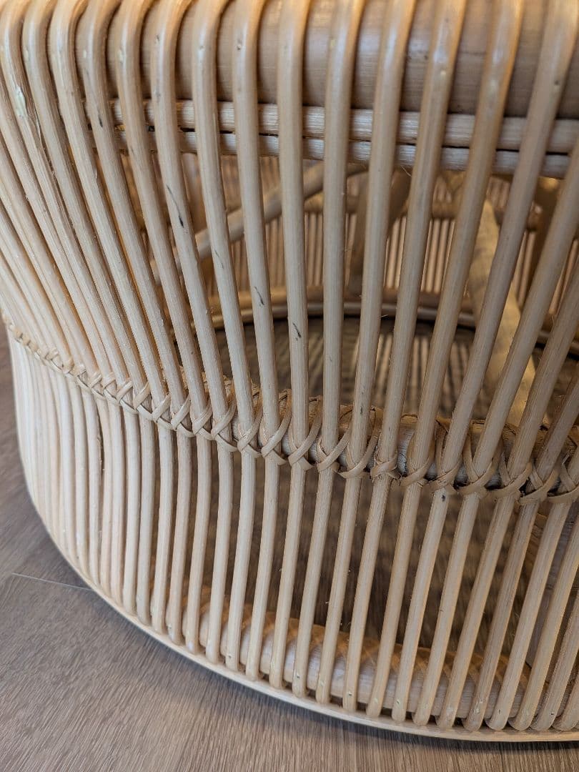 kanademono ラタン×ガラス ローテーブル LTB-B03