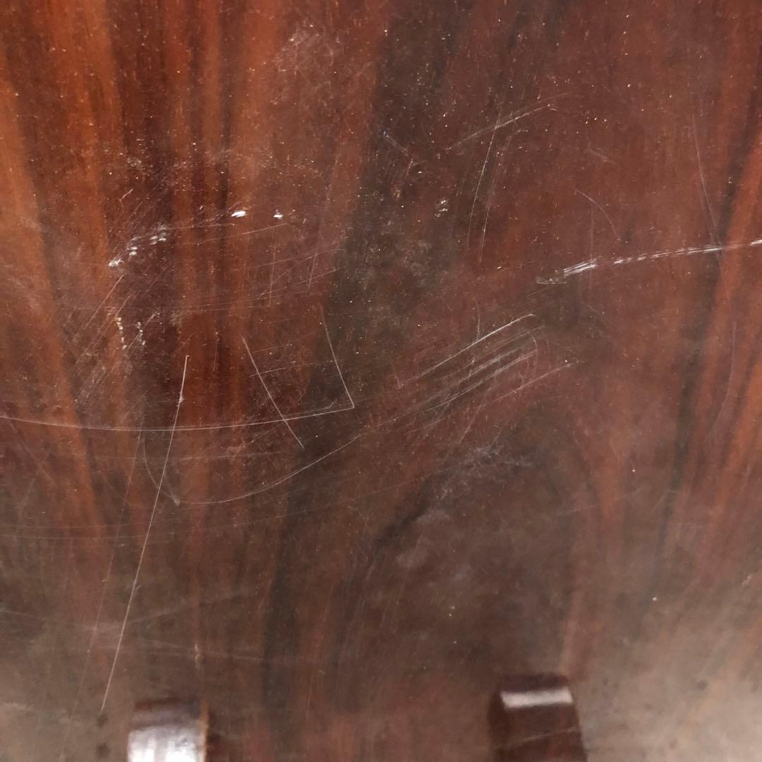 紅紫檀 無垢材一枚板の座卓 板厚55mm 輸入規制の希少木材 希少な耳付き