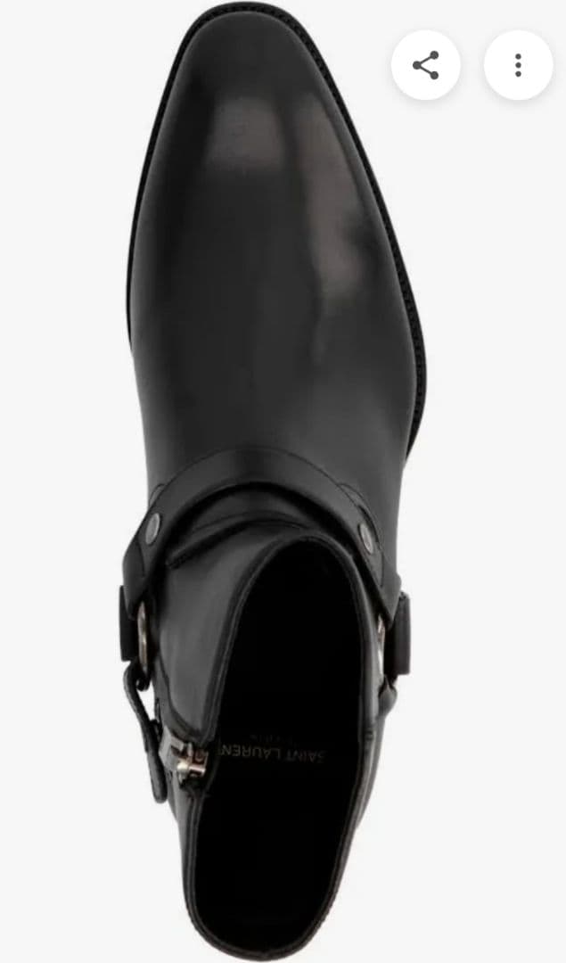 サンローラン本革クラッシックワイアットハーネスブーツ39