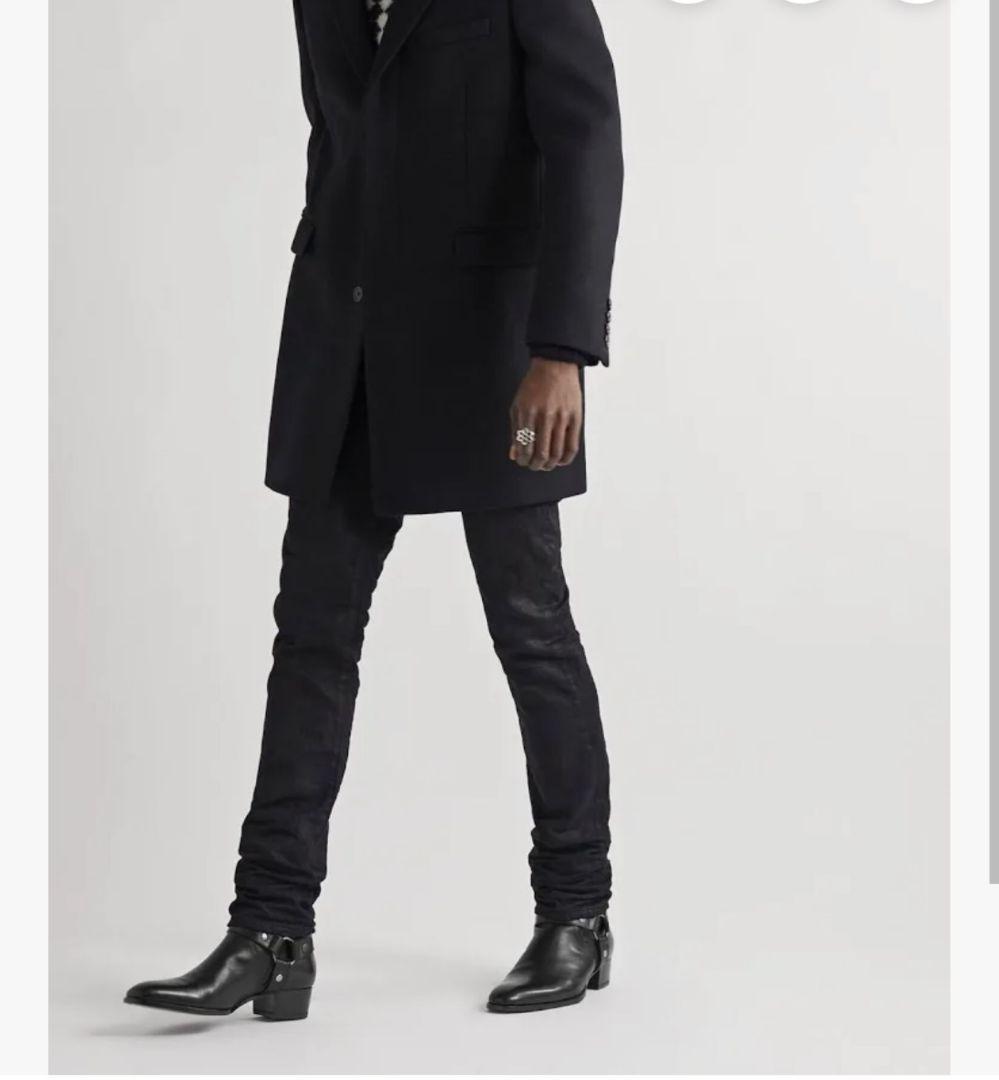 サンローラン本革クラッシックワイアットハーネスブーツ39