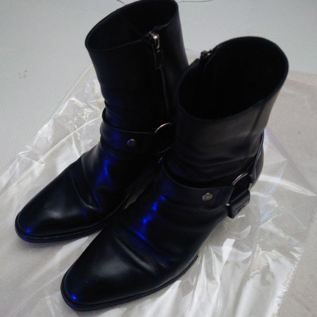 サンローラン本革クラッシックワイアットハーネスブーツ39