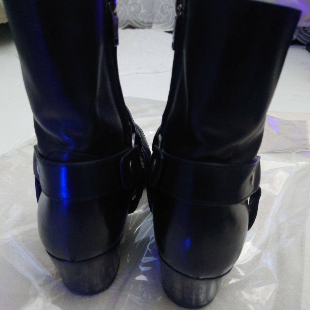 サンローラン本革クラッシックワイアットハーネスブーツ39