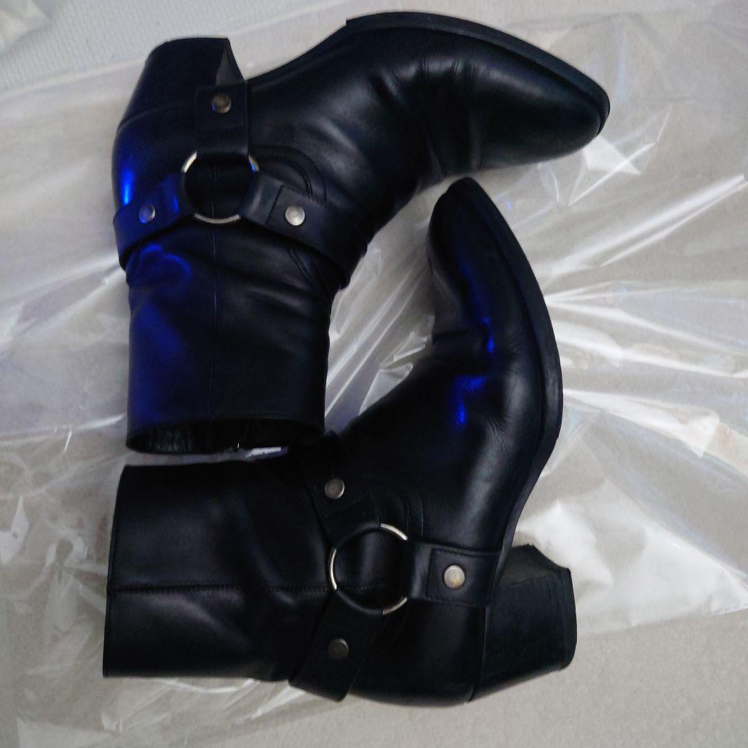 サンローラン本革クラッシックワイアットハーネスブーツ39