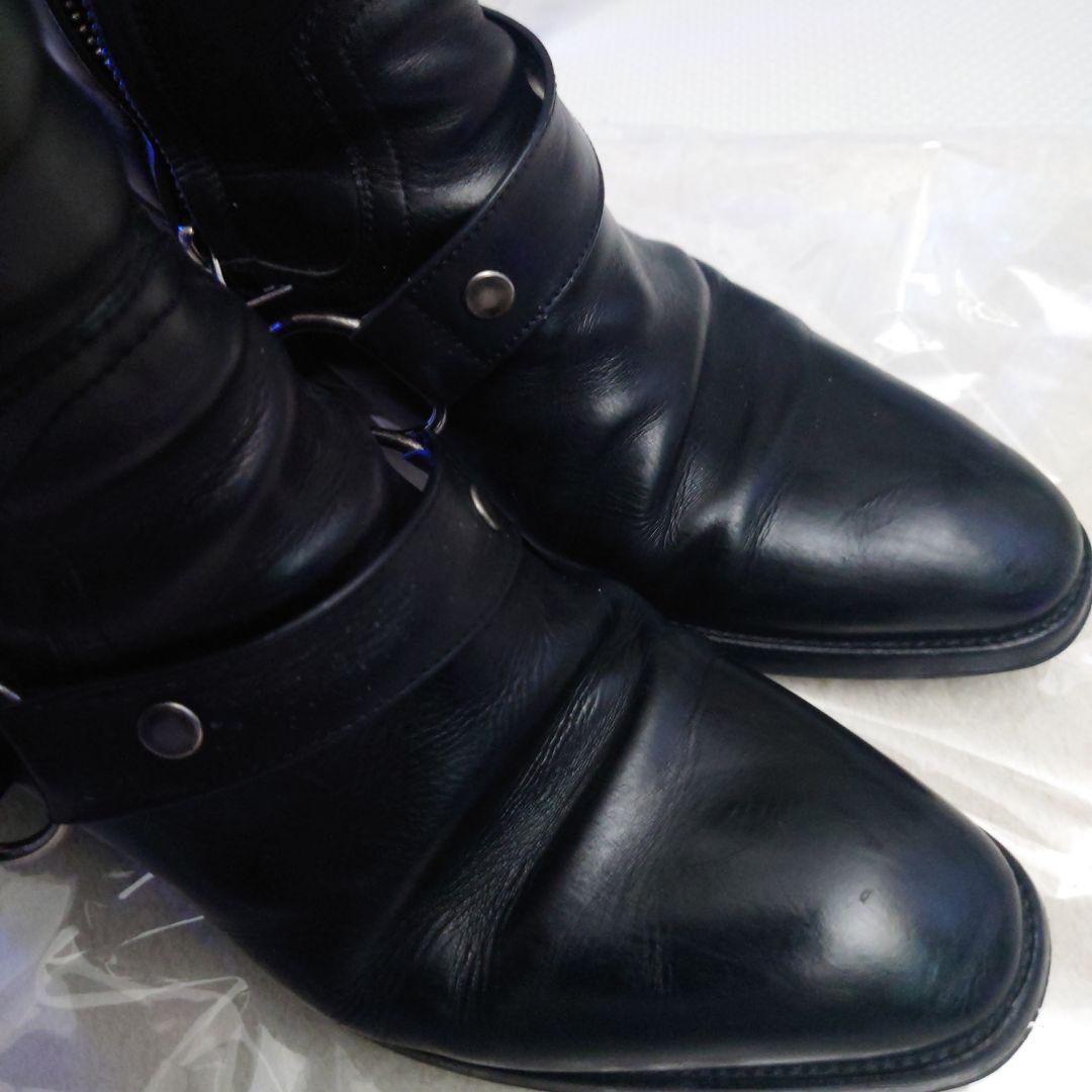 サンローラン本革クラッシックワイアットハーネスブーツ39