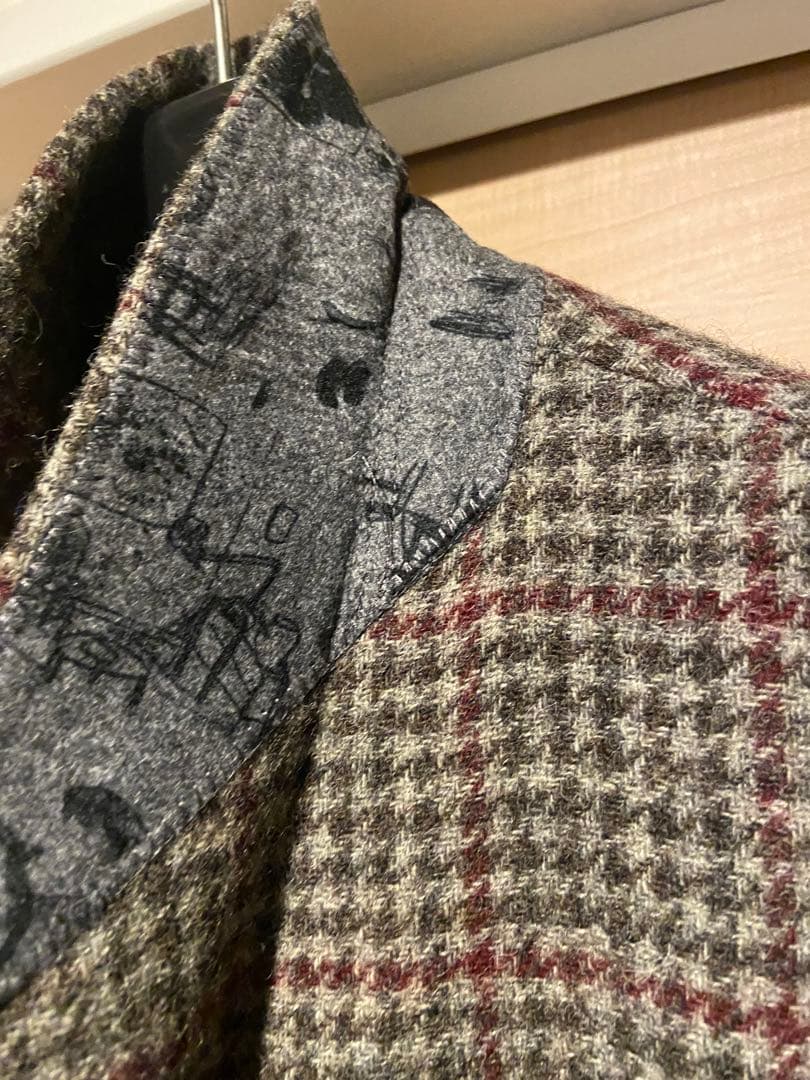 ポールスミス　チェック柄 ダブルブレスト チェスターコート