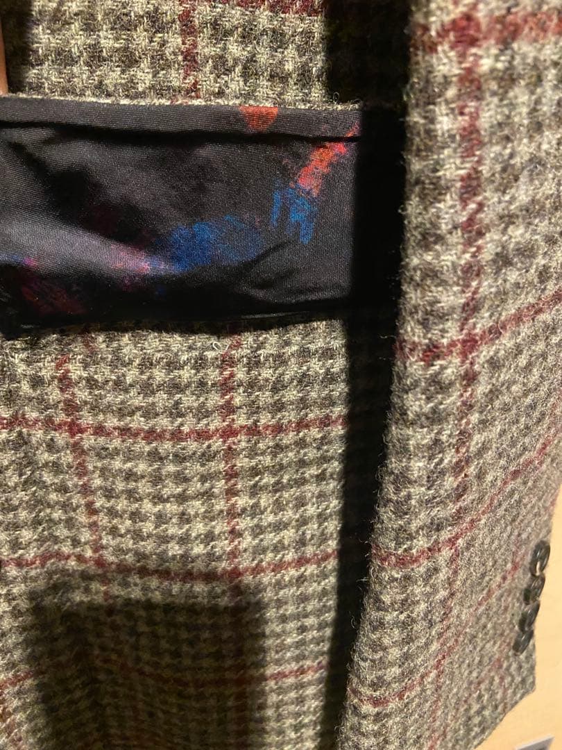 ポールスミス　チェック柄 ダブルブレスト チェスターコート