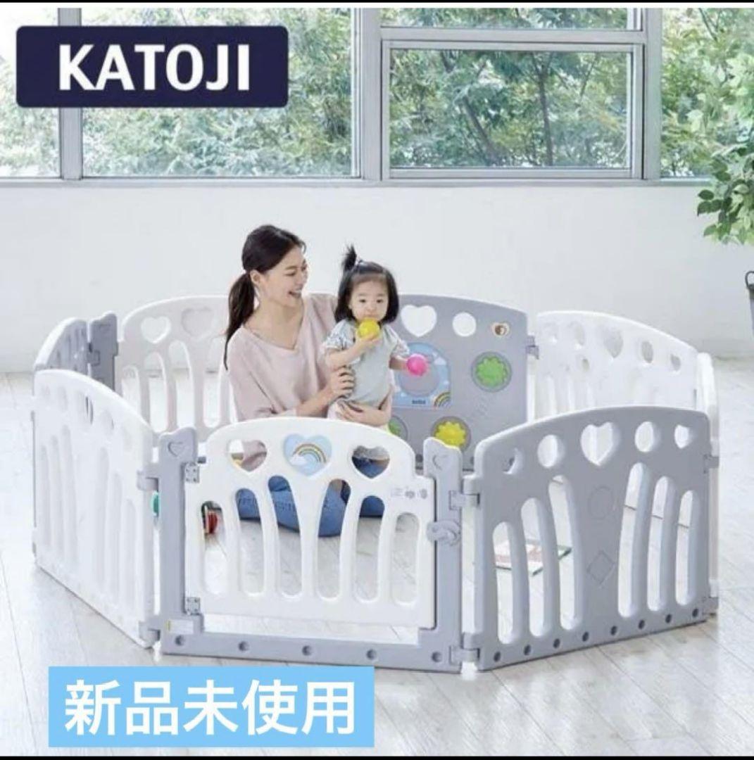 【新品未使用】KATOJI ベビーサークル 2ドア コロコロランドII