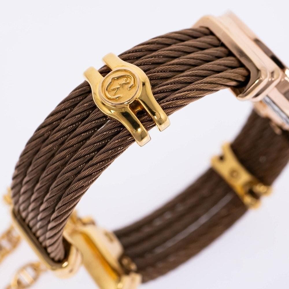 ★稼働品★ シャリオール サントロペ 12P ブラウン文字盤 ダイヤ 028R