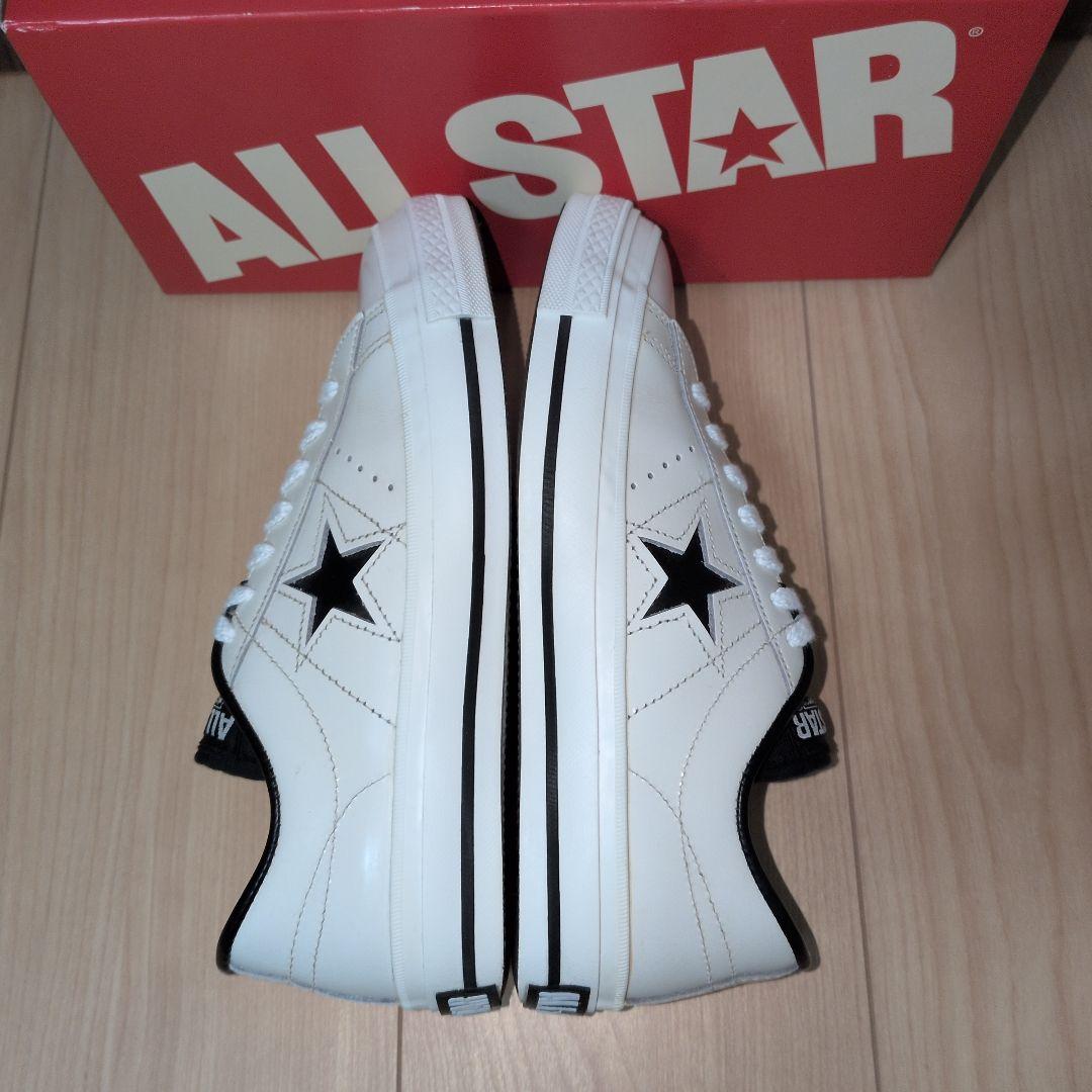 【US5】ワンスター　白×黒　レザー one star　ALL　STAR