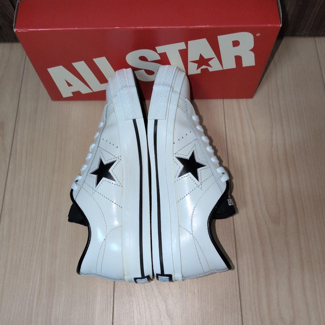 【US5】ワンスター　白×黒　レザー one star　ALL　STAR
