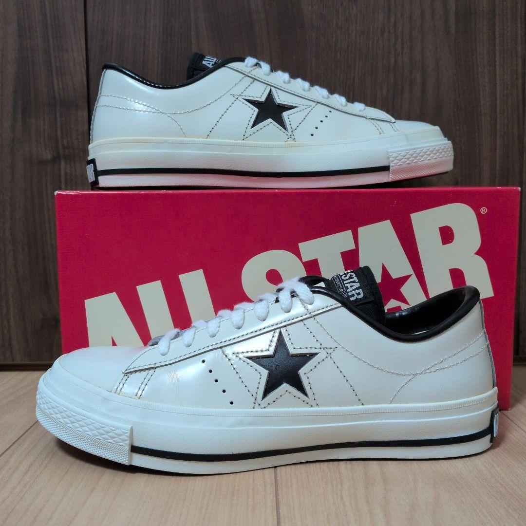 【US5】ワンスター　白×黒　レザー one star　ALL　STAR