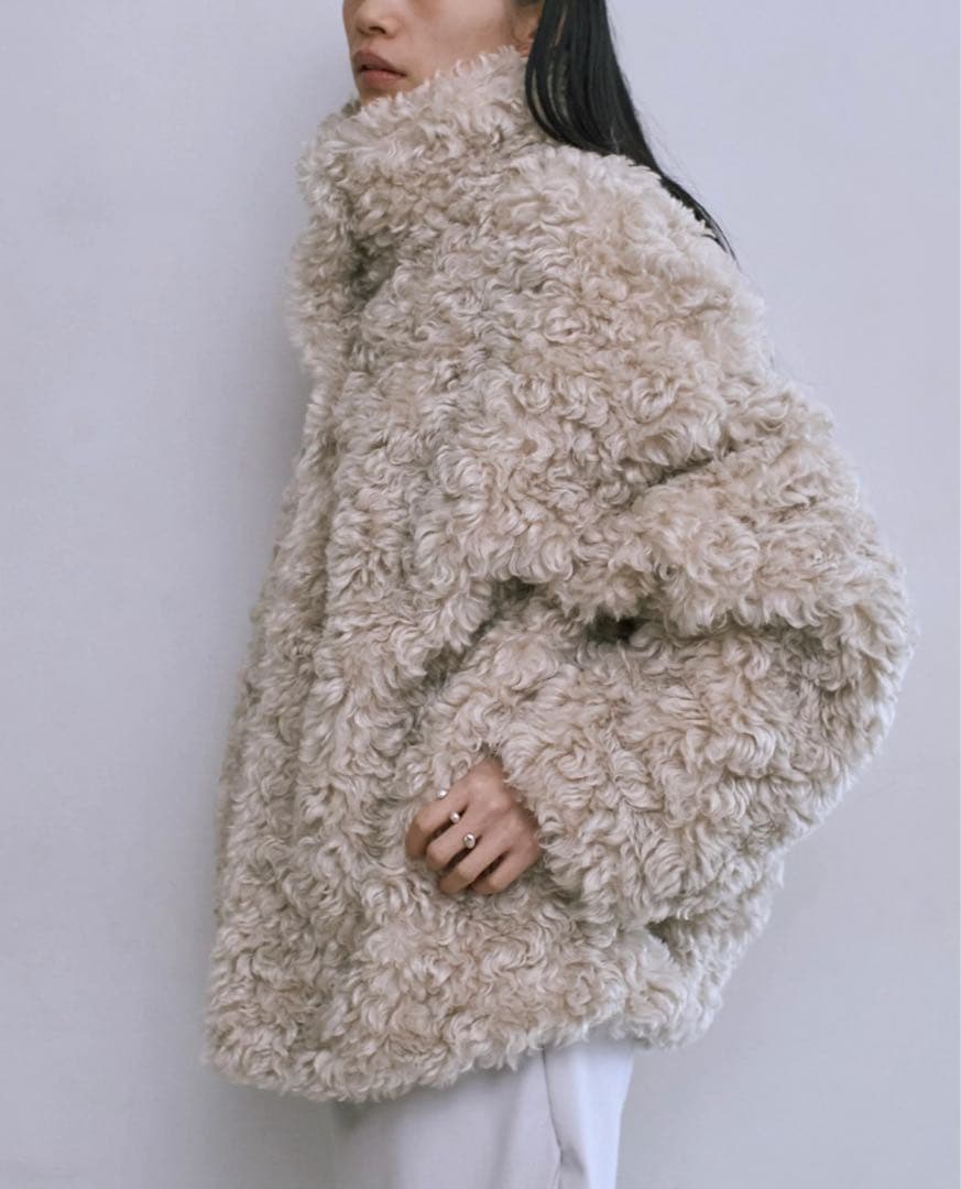 jself Curly Fur Coat サイズ1