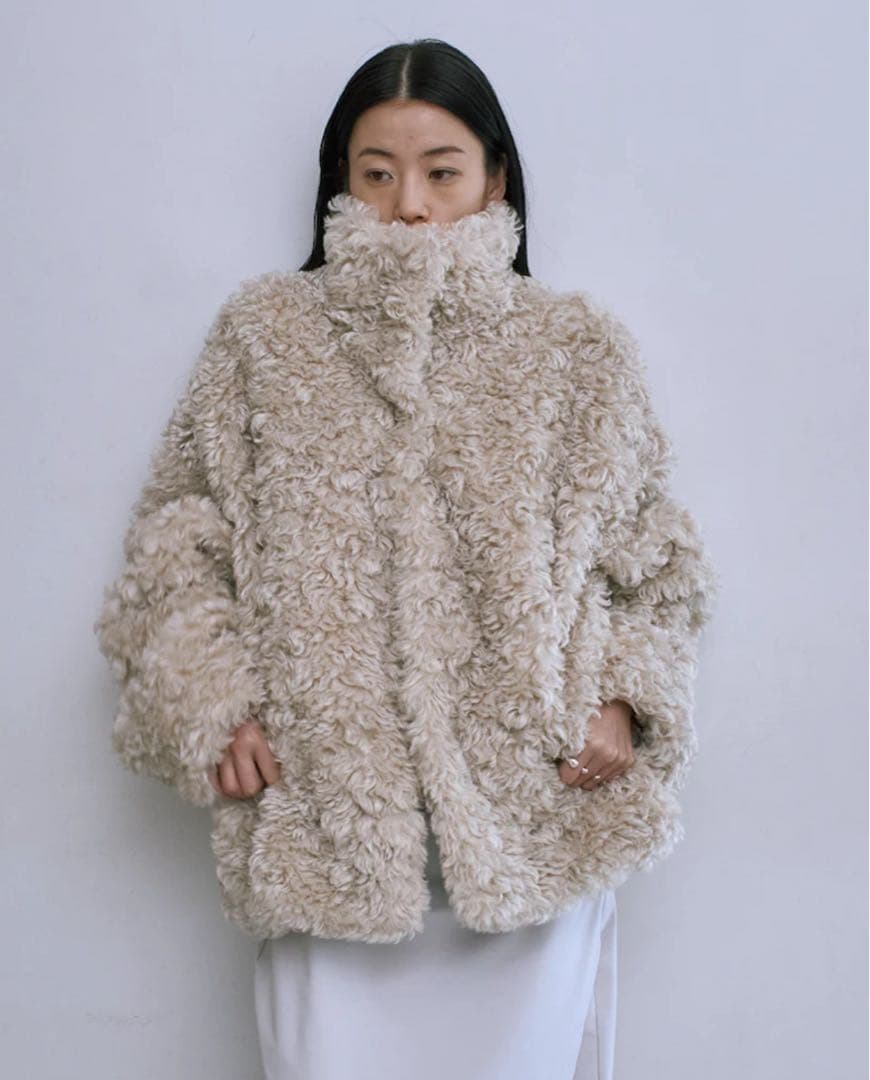 jself Curly Fur Coat サイズ1