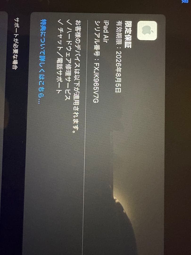 最新機種　iPad Air M3 13インチ128GB Wi-Fi パープル