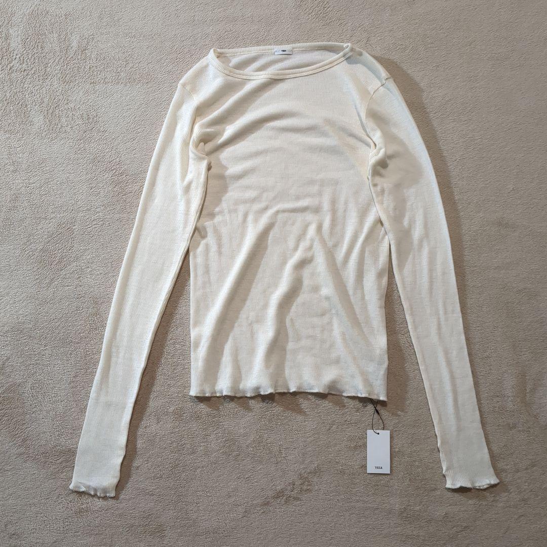 TICCA ウール シルク クルーネック プルオーバー