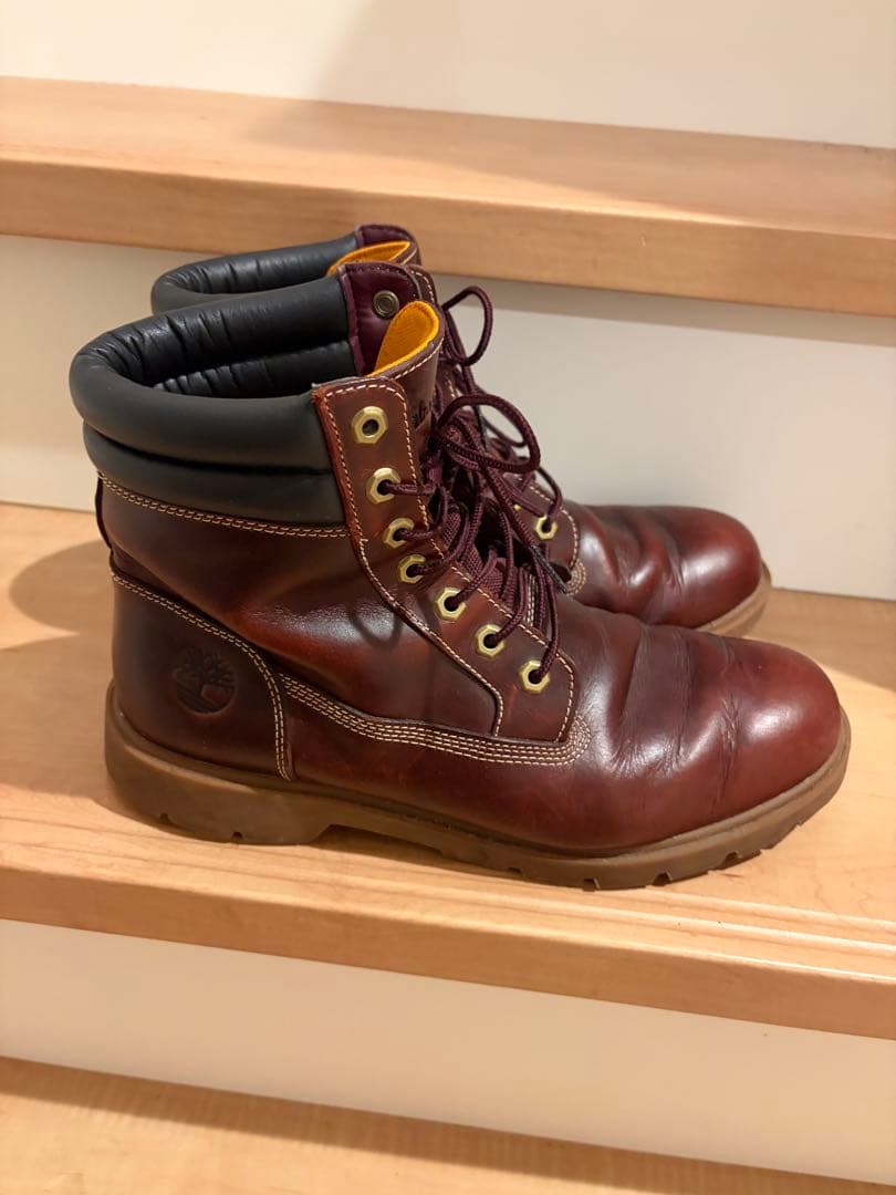 ティンバーランド　ユース6インチベーシックワークブーツ　28cm ブラウンレザー