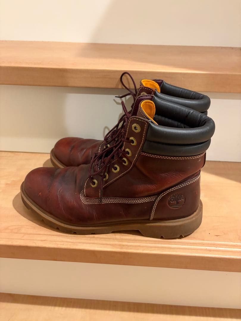 ティンバーランド　ユース6インチベーシックワークブーツ　28cm ブラウンレザー