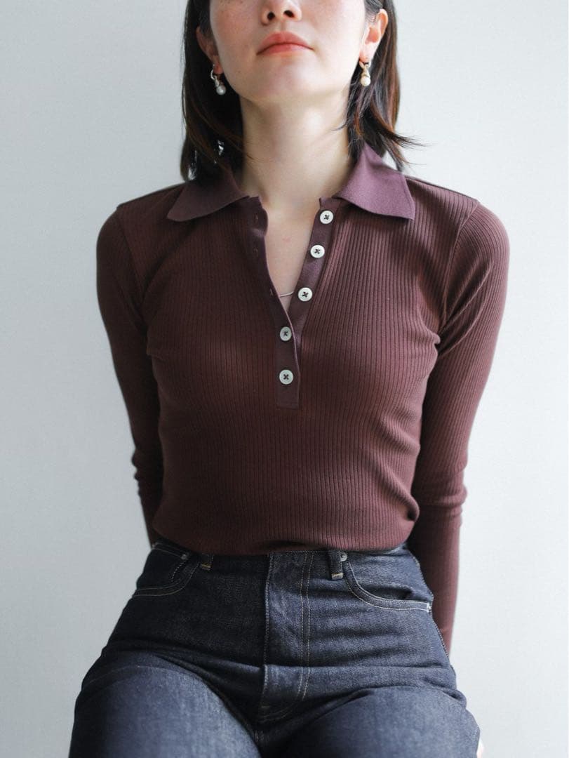 トップス Ernie Palo Rib Tight Polo T-shirt