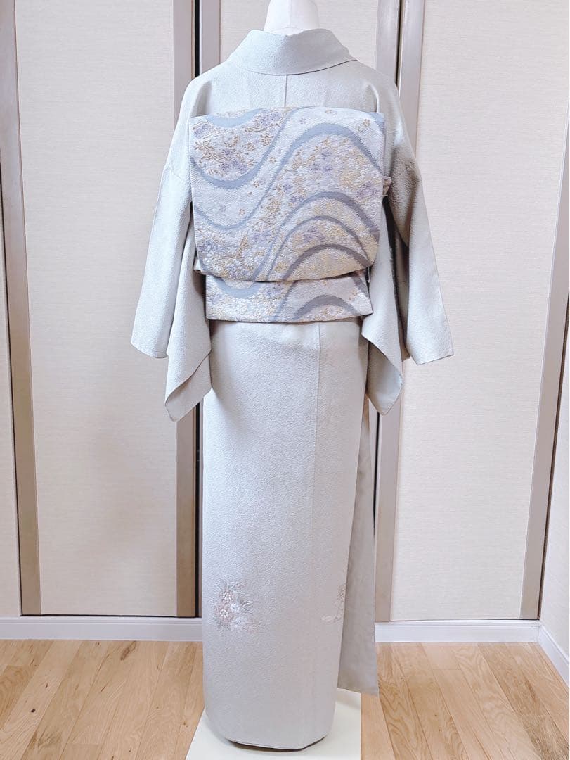 難あり　訪問着　裄65 スワトウ　蘇州　刺繍　卒業式　入学式　S 緑　水色